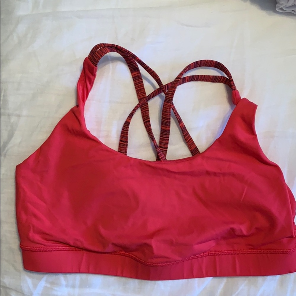 Pink Lululemon x Soulcycle Sports Bra lightly worn